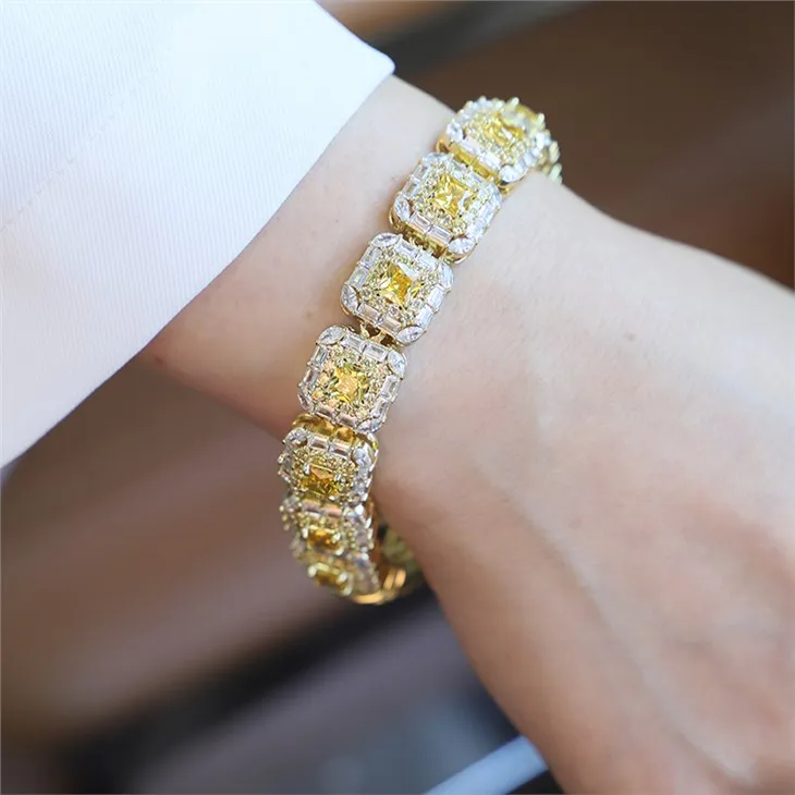 Clustered tennis chain bracelet 03 Clustered tennis chain bracelet 03
